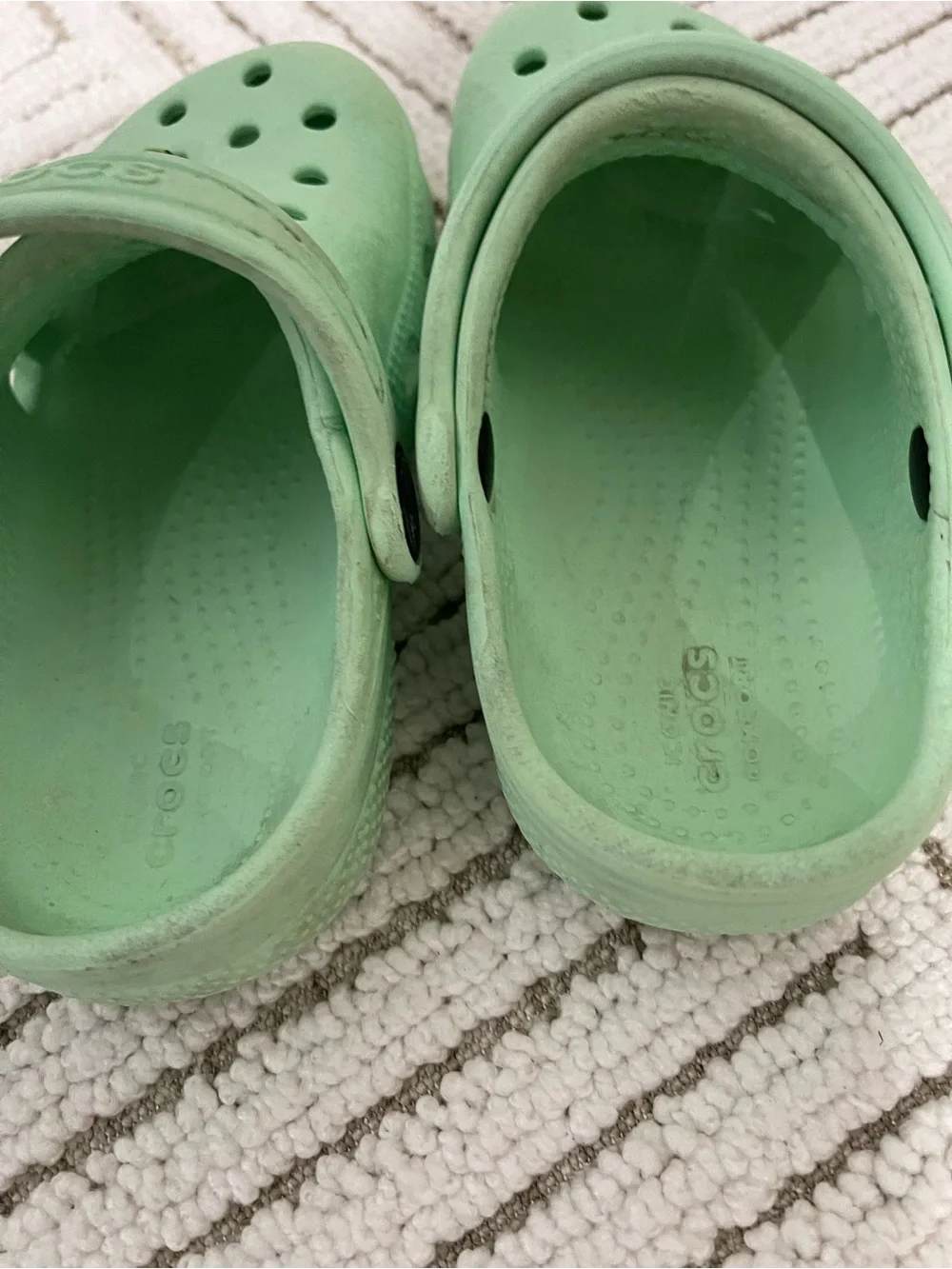 CROCS Kids Clog in Mint Green with Charm